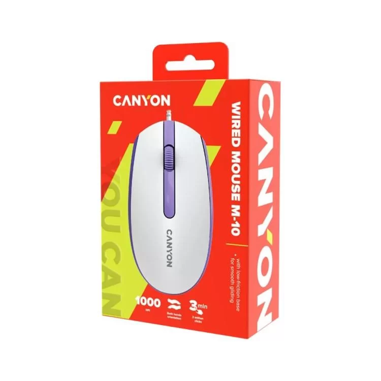 Мышка Canyon M-10 USB White Lavender (CNE-CMS10WL) инструкция - картинка 6