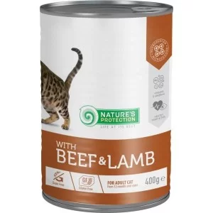 Консерви для котів Nature's Protection Adult With Beef & Lamb 400 г (KIK45607)