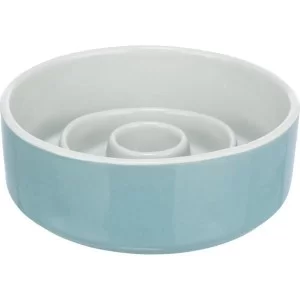 Посуд для собак Trixie Миска для повільного годування 450 мл/14 см (сіра/блакитна) (4011905245201)