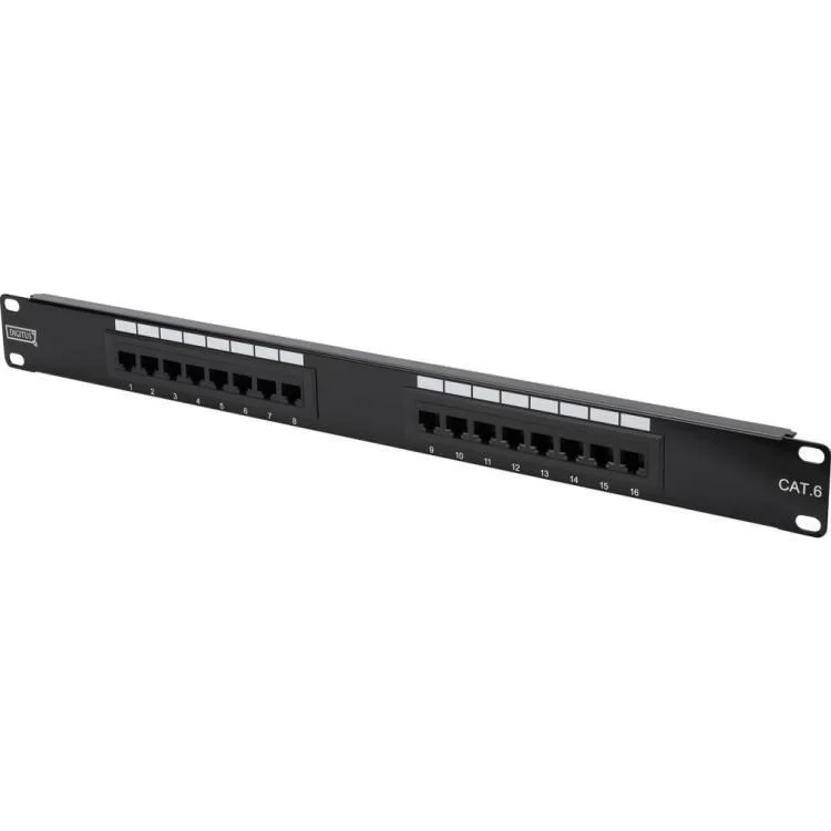 Патч-панель 19" 16хRJ-45 UTP 1U cat. 6 Class E Digitus (DN-91616U)