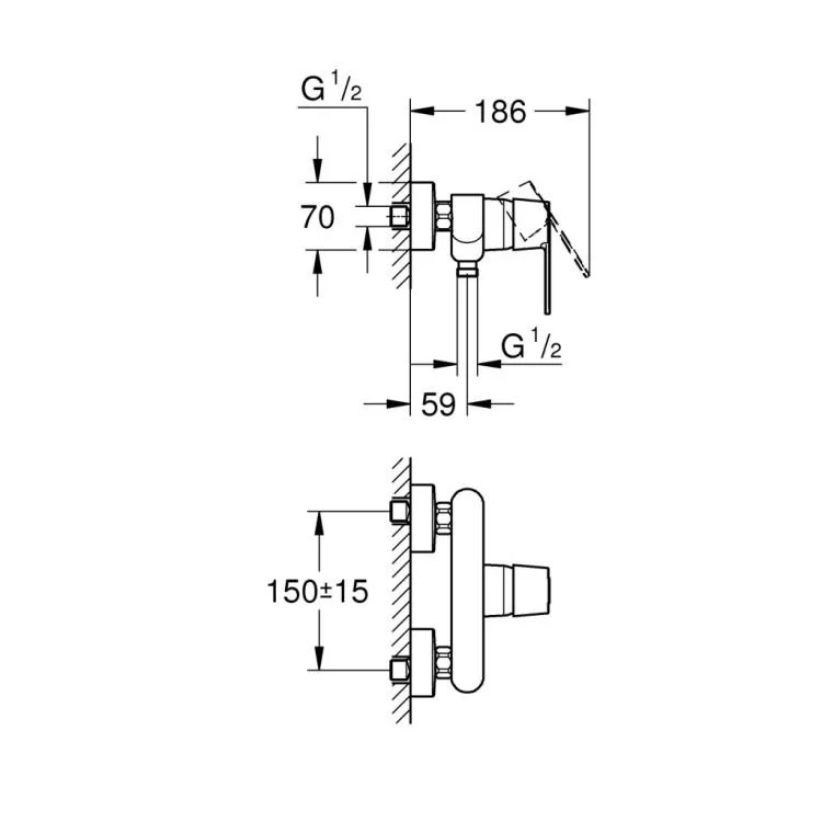 Змішувач Grohe Get 1 (32888000) ціна 7 648грн - фотографія 2