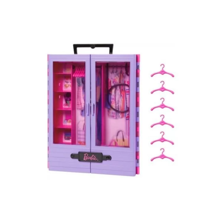 Ігровий набір Barbie Бузкова шафа для одягу (HJL65) ціна 1 889грн - фотографія 2