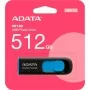 USB флеш накопичувач ADATA 512GB AUV 128 Black/Blue USB 3.2 (AUV128-512G-RBE)