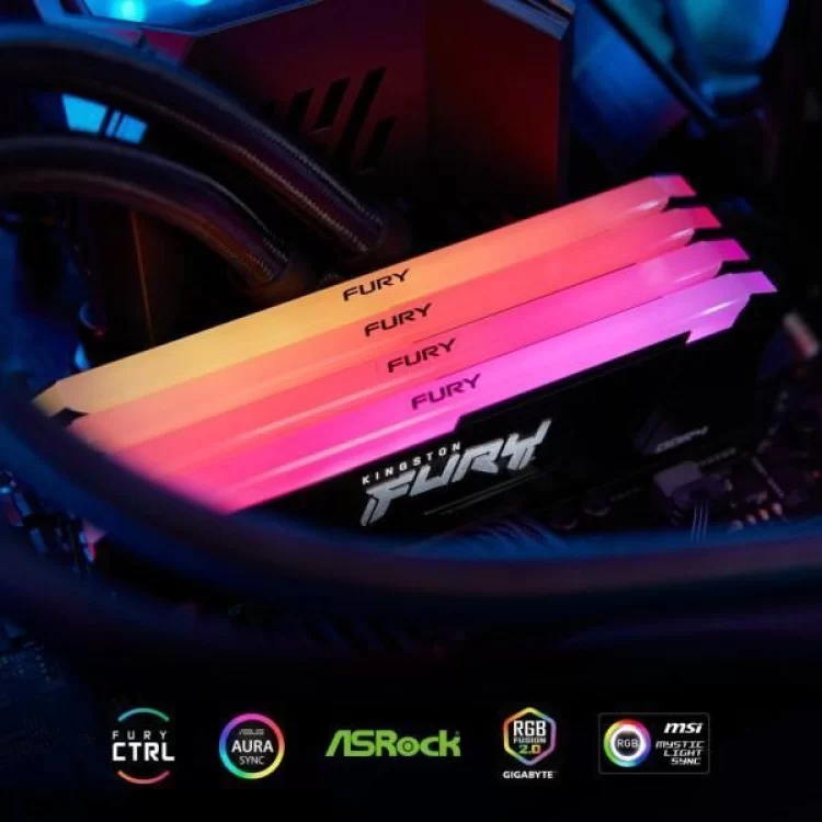 Модуль памяти для компьютера DDR4 16GB 3733 MHz Beast RGB Kingston Fury (ex.HyperX) (KF437C19BB12A/16) характеристики - фотография 7