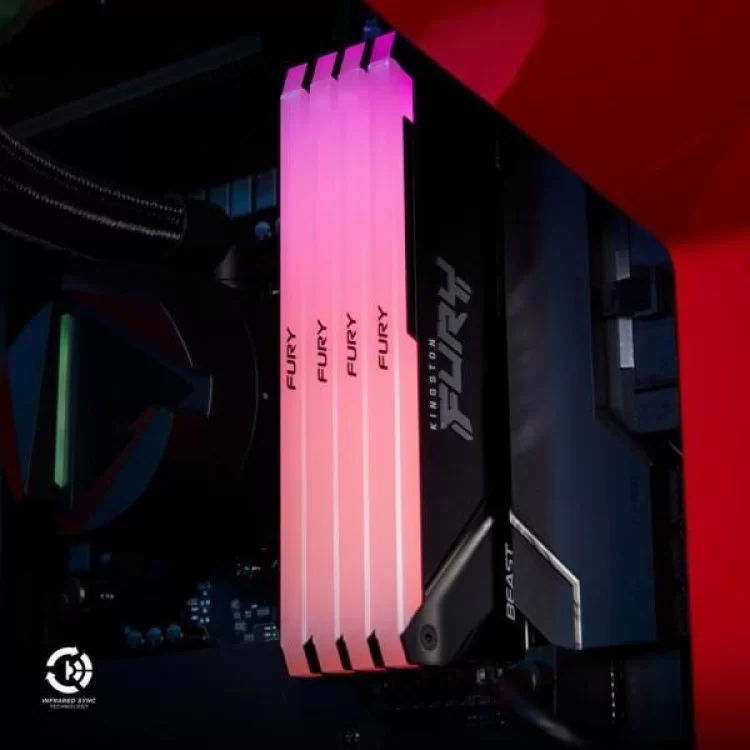 Модуль памяти для компьютера DDR4 16GB 3733 MHz Beast RGB Kingston Fury (ex.HyperX) (KF437C19BB12A/16) обзор - фото 8