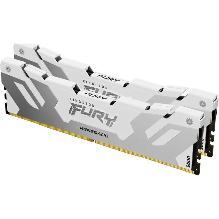 Модуль пам'яті для комп'ютера DDR5 64GB (2x32GB) 6400 MHz Renegade White XMP Kingston Fury (ex.HyperX) (KF564C32RWK2-64) ціна 16 830грн - фотографія 2