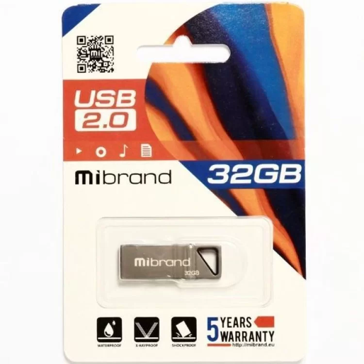 USB флеш накопитель Mibrand 32GB Stingray Grey USB 2.0 (MI2.0/ST32U5G) цена 264грн - фотография 2