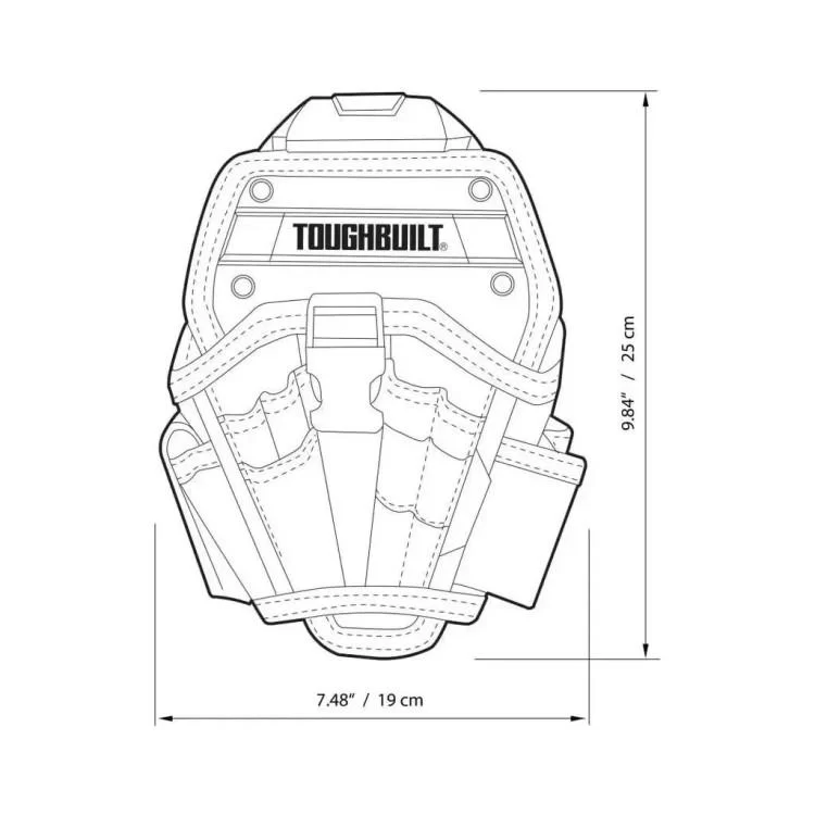 Сумка для инструмента ToughBuilt быстросъемная кобура для большой дрели (TB-CT-20-L) характеристики - фотография 7