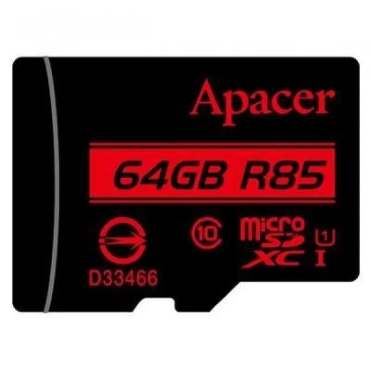 Карта памяти Apacer 64GB microSDXC class 10 UHS-I U1 (AP64GMCSX10U5-R) цена 315грн - фотография 2