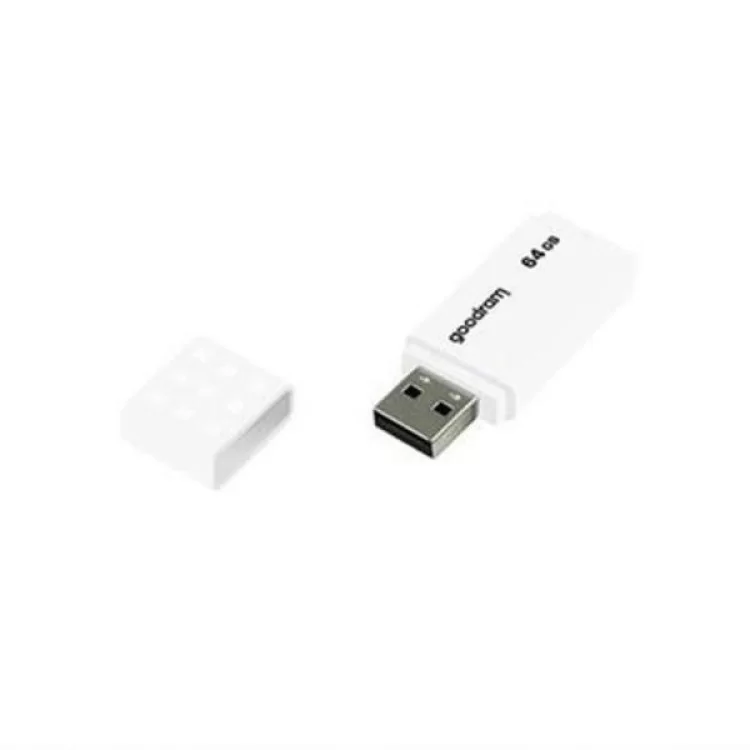 USB флеш накопичувач Goodram 64GB UME2 White USB 2.0 (UME2-0640W0R11) ціна 258грн - фотографія 2