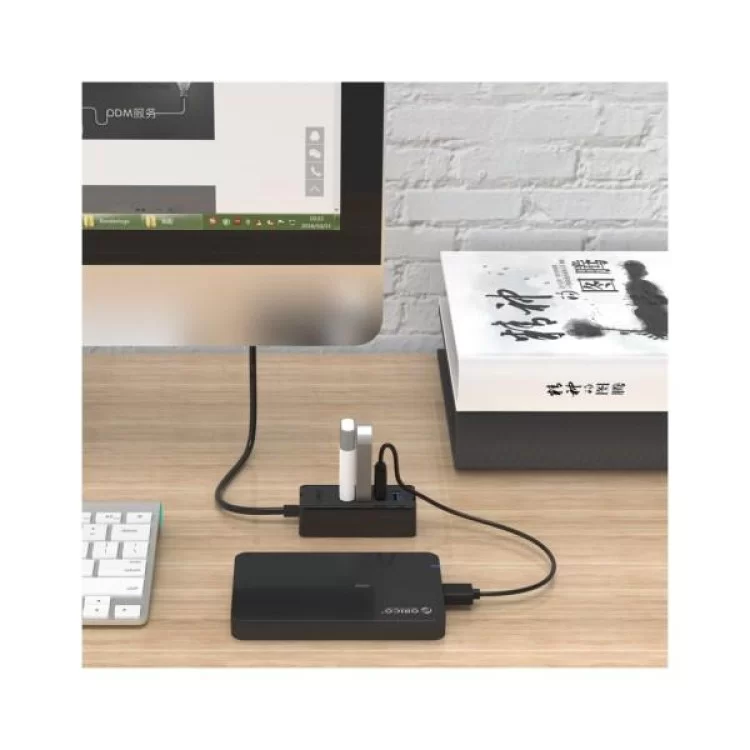 Концентратор Orico USB 3.0 4 port (W5P-U3-030-BK-BP) (CA912735) цена 1 098грн - фотография 2