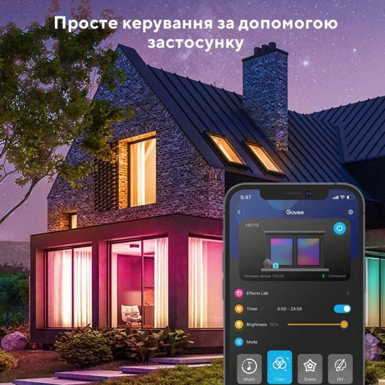 Світлодіодна стрічка Govee RGB Smart Wi-Fi + Bluetooth LED Strip Lights 10м Білий (H61103A1) - фото 11