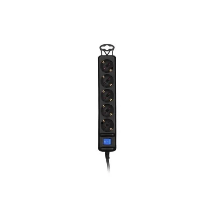 Мережевий подовжувач 2E 5XSchuko з вимикачем, 5м, black (2E-U05ES15M5BK) ціна 719грн - фотографія 2