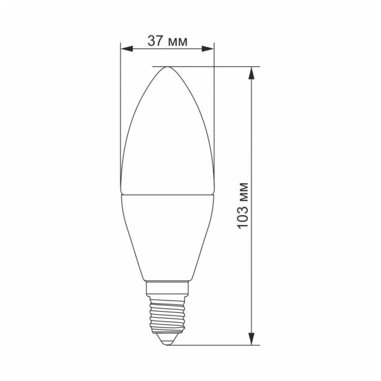 в продажу Лампочка Videx LED C37e 7W E14 3000K 220V (VL-C37e-07143) - фото 3