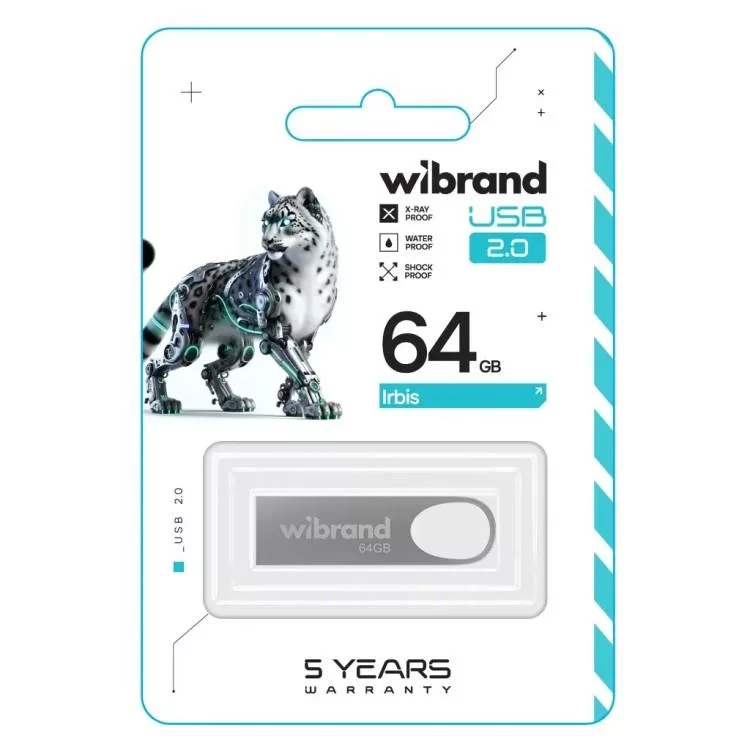 USB флеш накопитель Wibrand 64GB Irbis Silver USB 2.0 (WI2.0/IR64U3S) цена 306грн - фотография 2