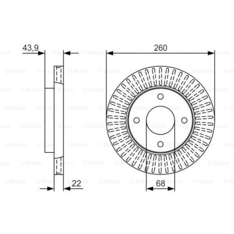 Тормозной диск Bosch 0 986 479 U61