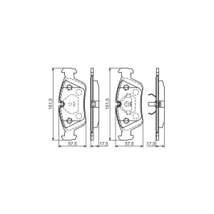 Тормозные колодки Bosch 0 986 495 060