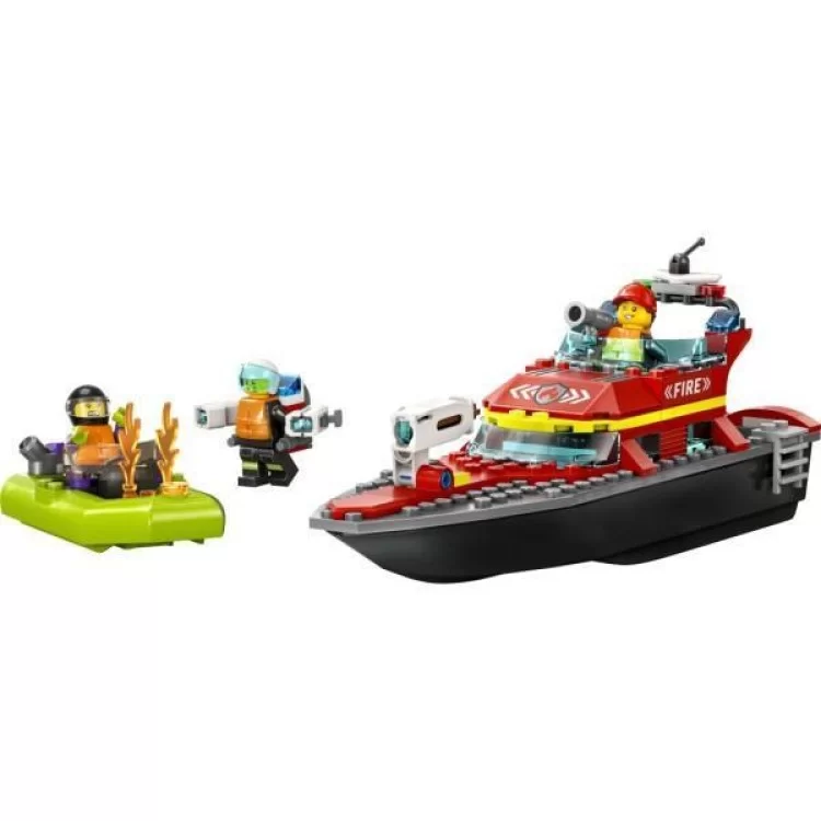 Конструктор LEGO City Човен пожежної бригади 144 деталі (60373) ціна 932грн - фотографія 2