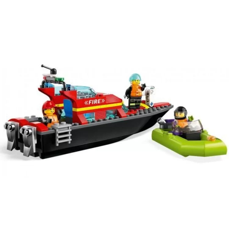 продаємо Конструктор LEGO City Човен пожежної бригади 144 деталі (60373) в Україні - фото 4