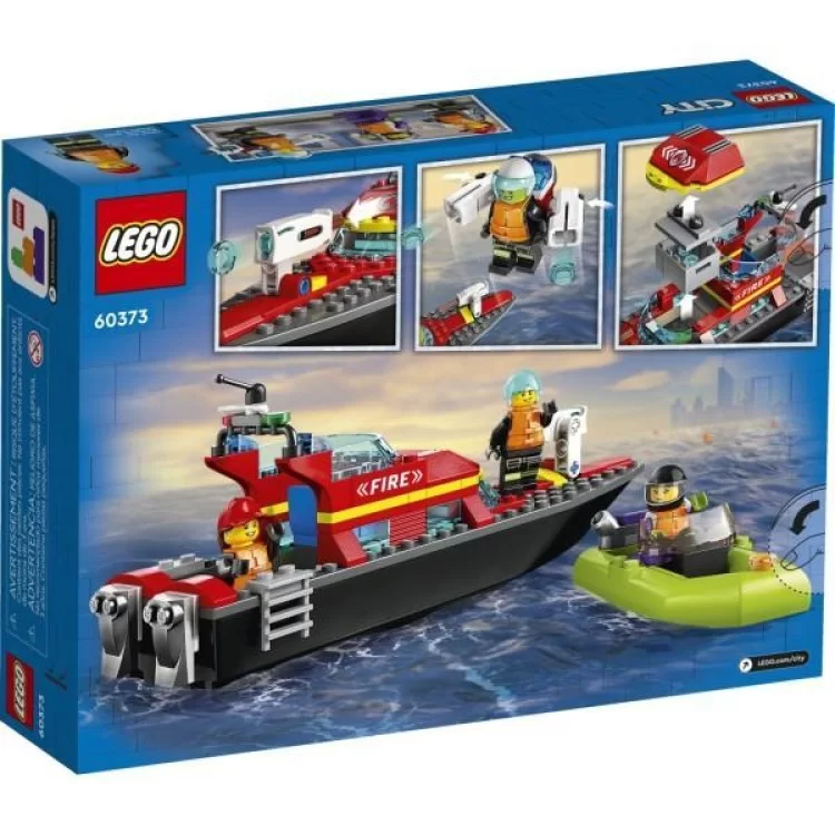 Конструктор LEGO City Човен пожежної бригади 144 деталі (60373) огляд - фото 8