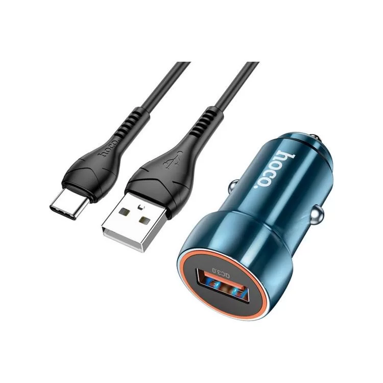 Зарядний пристрій HOCO Z46 USB Sapphire Blue (6931474770325) ціна 283грн - фотографія 2