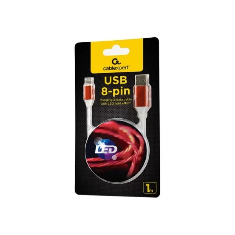 продаємо Дата кабель USB 2.0 AM to Lightning 1.0m 2A Cablexpert (CC-USB-8PLED-1M) в Україні - фото 4