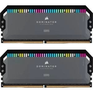 Модуль пам'яті для комп'ютера DDR5 32GB (2x16GB) 6000 MHz Dominator Platinum RGB Gray Corsair (CMT32GX5M2D6000Z36)