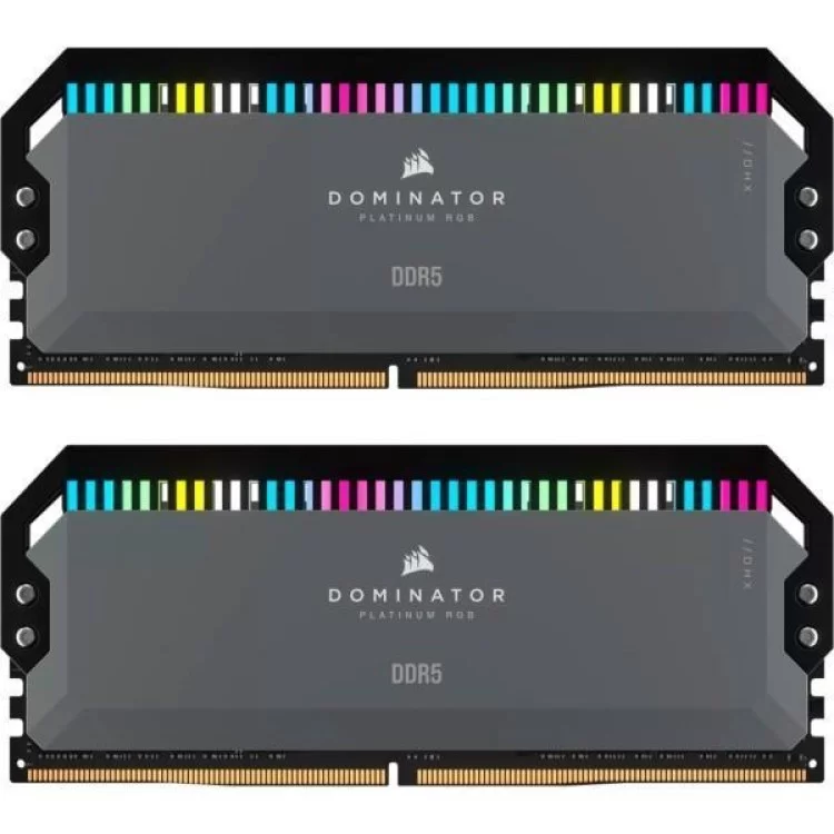 Модуль памяти для компьютера DDR5 32GB (2x16GB) 6000 MHz Dominator Platinum RGB Gray Corsair (CMT32GX5M2D6000Z36)