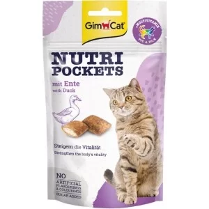 Лакомство для котов GimCat Nutri Pockets Утка + Мультивитамин 60 г (4002064419220)