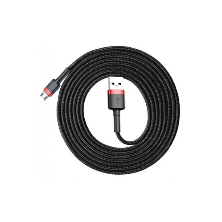 Дата кабель USB 2.0 AM to Micro 5P 1.0m Black-Red Baseus (514488) ціна 224грн - фотографія 2