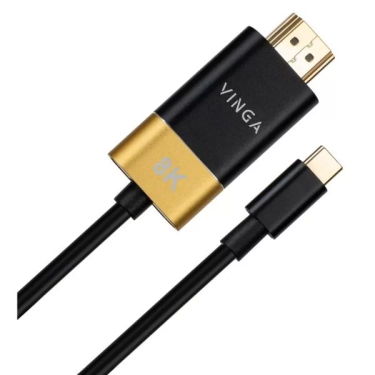 Кабель мультимедійний USB-C to HDMI 1.5m v2.1 8K60Hz Gold plated Vinga (VCPVCCH2115) ціна 979грн - фотографія 2