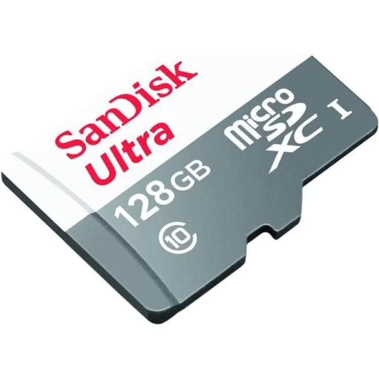 Карта пам'яті SanDisk 128GB microSDHC class 10 UHS-I Ultra (SDSQUNR-128G-GN3MA) ціна 726грн - фотографія 2