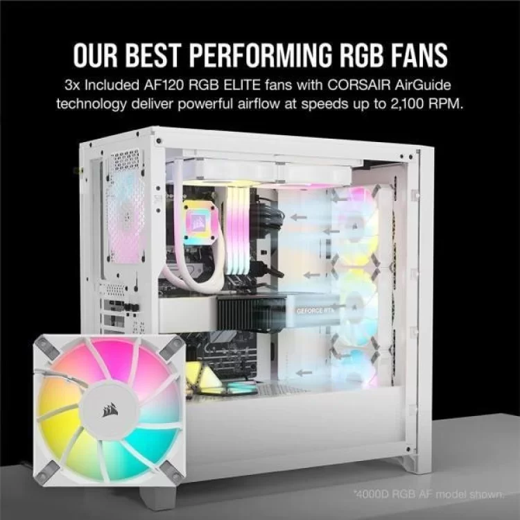 Корпус Corsair iCUE 5000D RGB AirFlow Tempered Glass White (CC-9011243-WW) отзывы - изображение 5