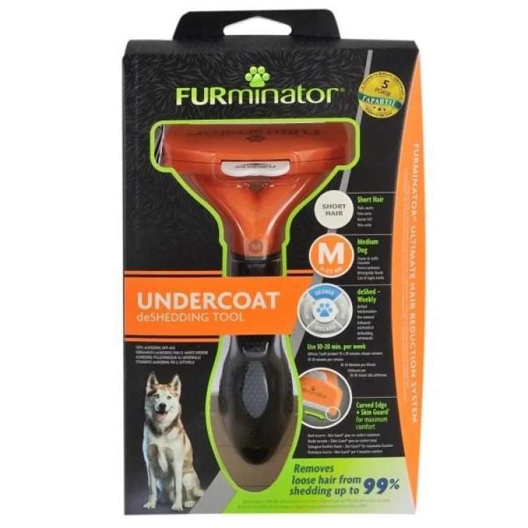 Фурминатор для животных FURminator для собак с короткой шерстью размер М (4048422141372) цена 1 148грн - фотография 2