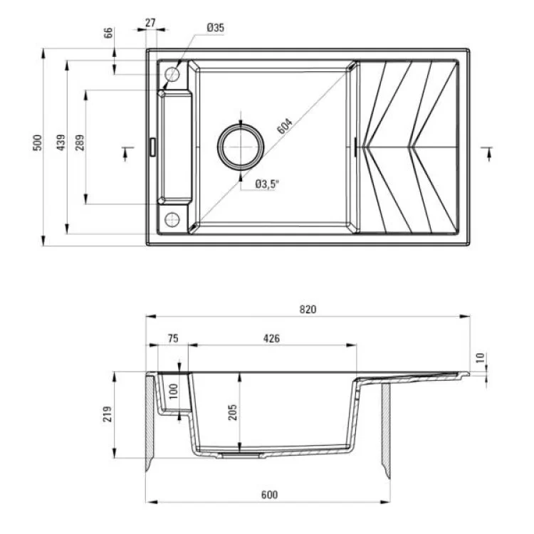 Мойка кухонная Deante Magnetic (ZRM A113) цена 16 788грн - фотография 2