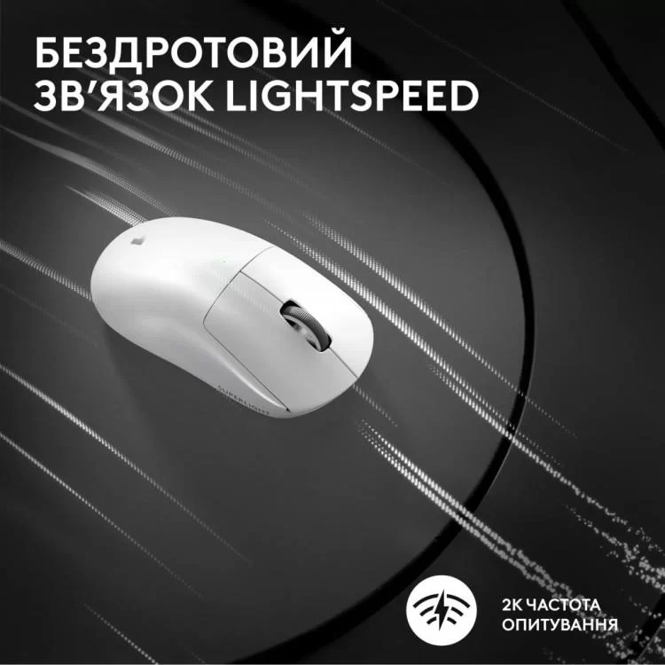 Мишка Logitech G Pro X Superlight 2 Lightspeed Wireless White (910-006638) характеристики - фотографія 7