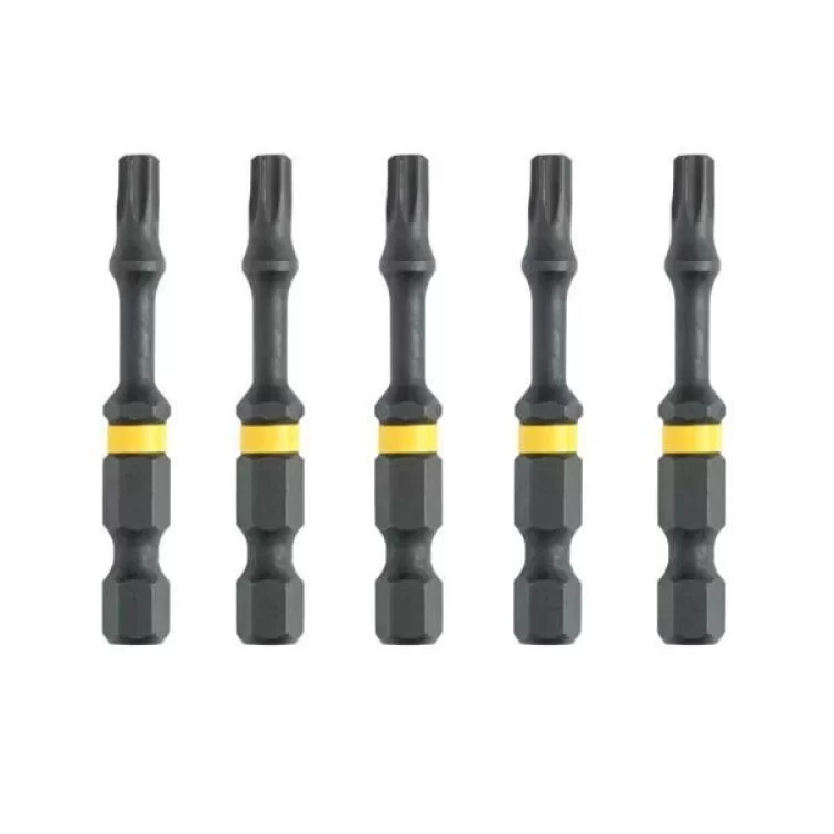 Набор бит DeWALT IMPACT TORSION, ударные, Torx, T15, L=57 мм, 5 шт (DT7394T) - фотография 2