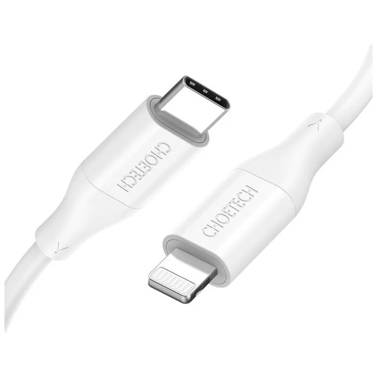Дата кабель USB-С to Lightning 1.0m USB2.0 30W MFI Choetech (IP0040-WH) ціна 749грн - фотографія 2