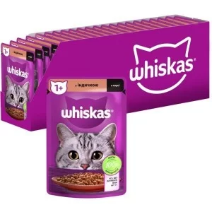 Влажный корм для кошек Whiskas Индейка в соусе 85 г (5900951302077)