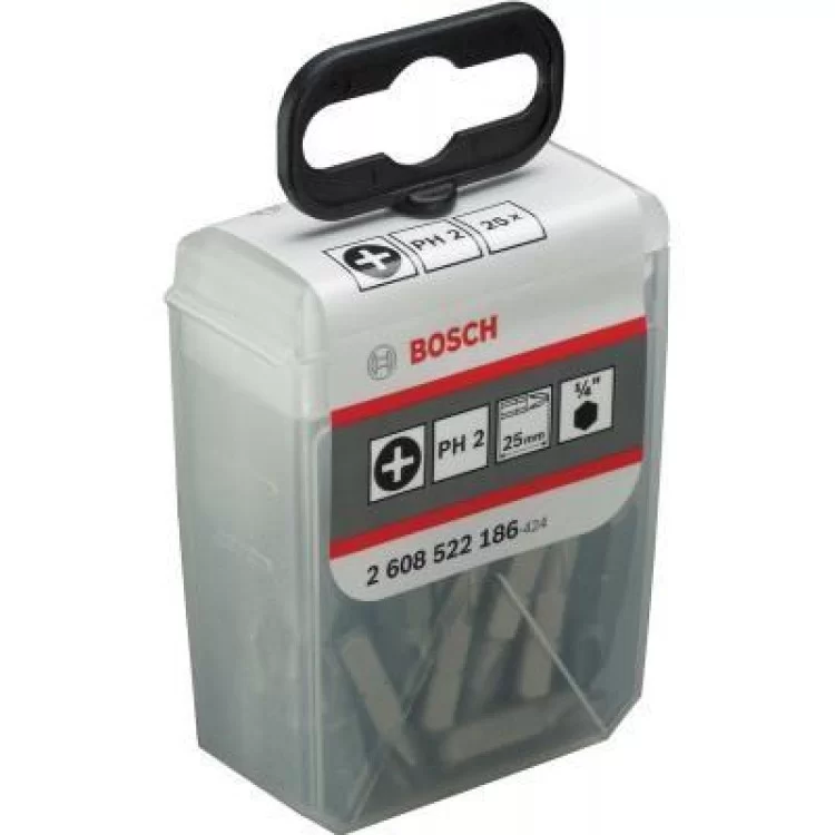 Набор бит Bosch Extra-Hart 25 мм PH2, 25 шт. (2.608.522.186) цена 332грн - фотография 2