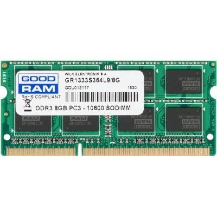 Модуль памяти для ноутбука SoDIMM DDR3 8GB 1333 MHz Goodram (GR1333S364L9/8G) цена 1 301грн - фотография 2