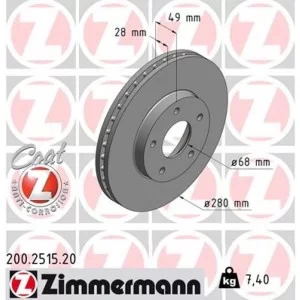 Гальмівний диск ZIMMERMANN 200.2515.20