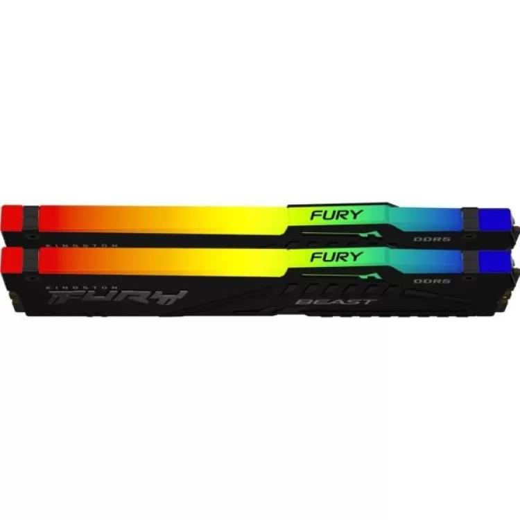 в продажу Модуль пам'яті для комп'ютера DDR5 64GB (2x32GB) 4800 MHz FURY Beast RGB Kingston Fury (ex.HyperX) (KF548C38BBAK2-64) - фото 3