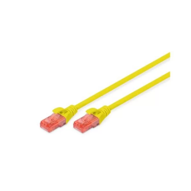 Патч-корд 1м, CAT 6 UTP, AWG 26/7, Cu, LSZH, yellow Digitus (DK-1617-010/Y)