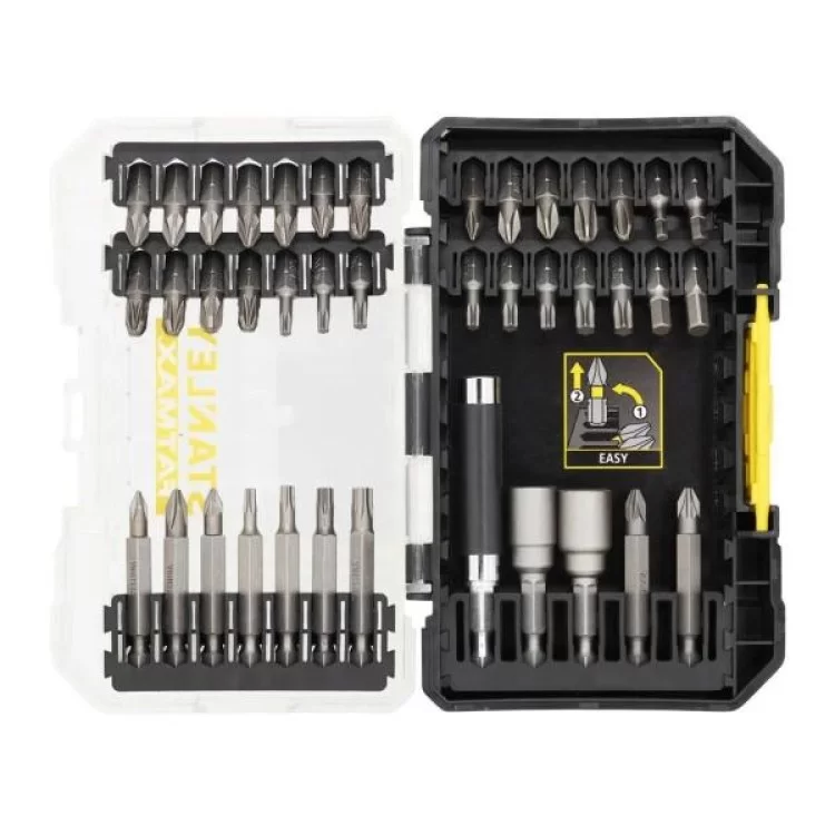 Набор бит Stanley FatMax, Phillips, Pozidriv, Torx, 2x Ph, L 25, 50 мм, 10 шт, кейс (STA88560)