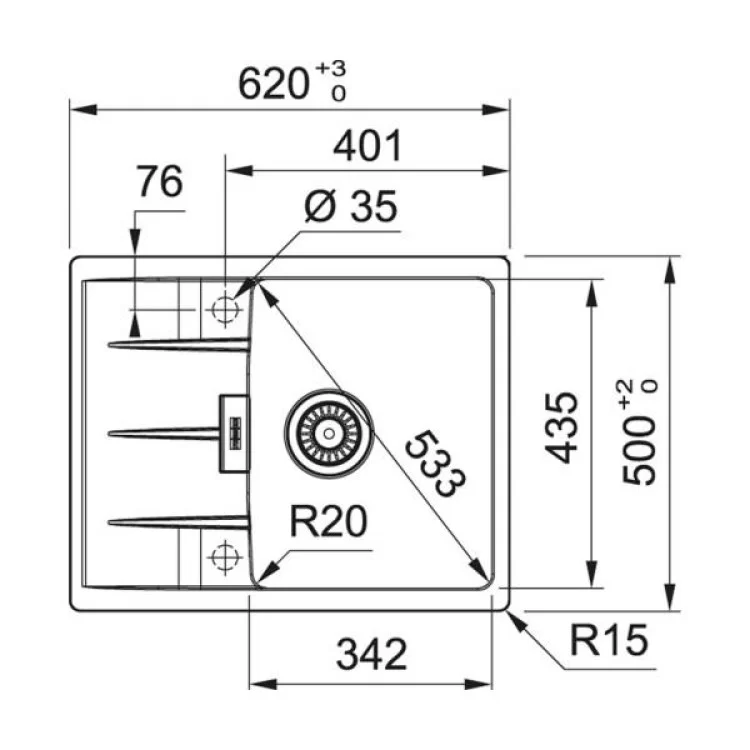 Мойка кухонная Franke Centro CNG 611-62 (114.0630.418) цена 13 547грн - фотография 2