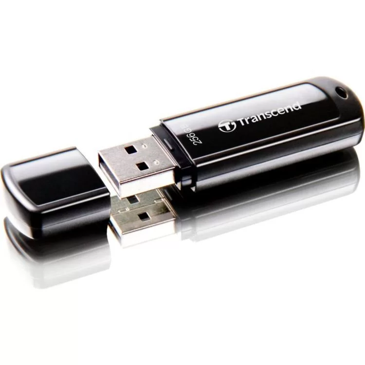 USB флеш накопичувач Transcend 256GB JetFlash 700 Black USB 3.1 (TS256GJF700) ціна 1 429грн - фотографія 2