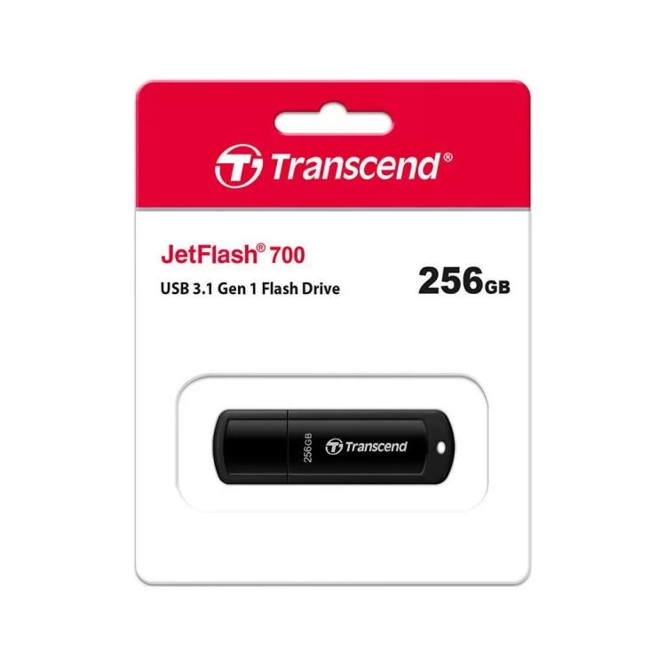 продаємо USB флеш накопичувач Transcend 256GB JetFlash 700 Black USB 3.1 (TS256GJF700) в Україні - фото 4