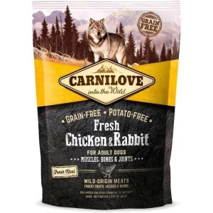 Сухий корм для собак Carnilove Fresh Chicken and Rabbit for Adult dogs 1.5 кг (8595602527502)