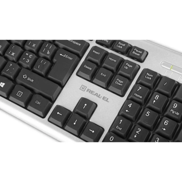 Клавиатура REAL-EL 507 Standard USB Silver - фото 10